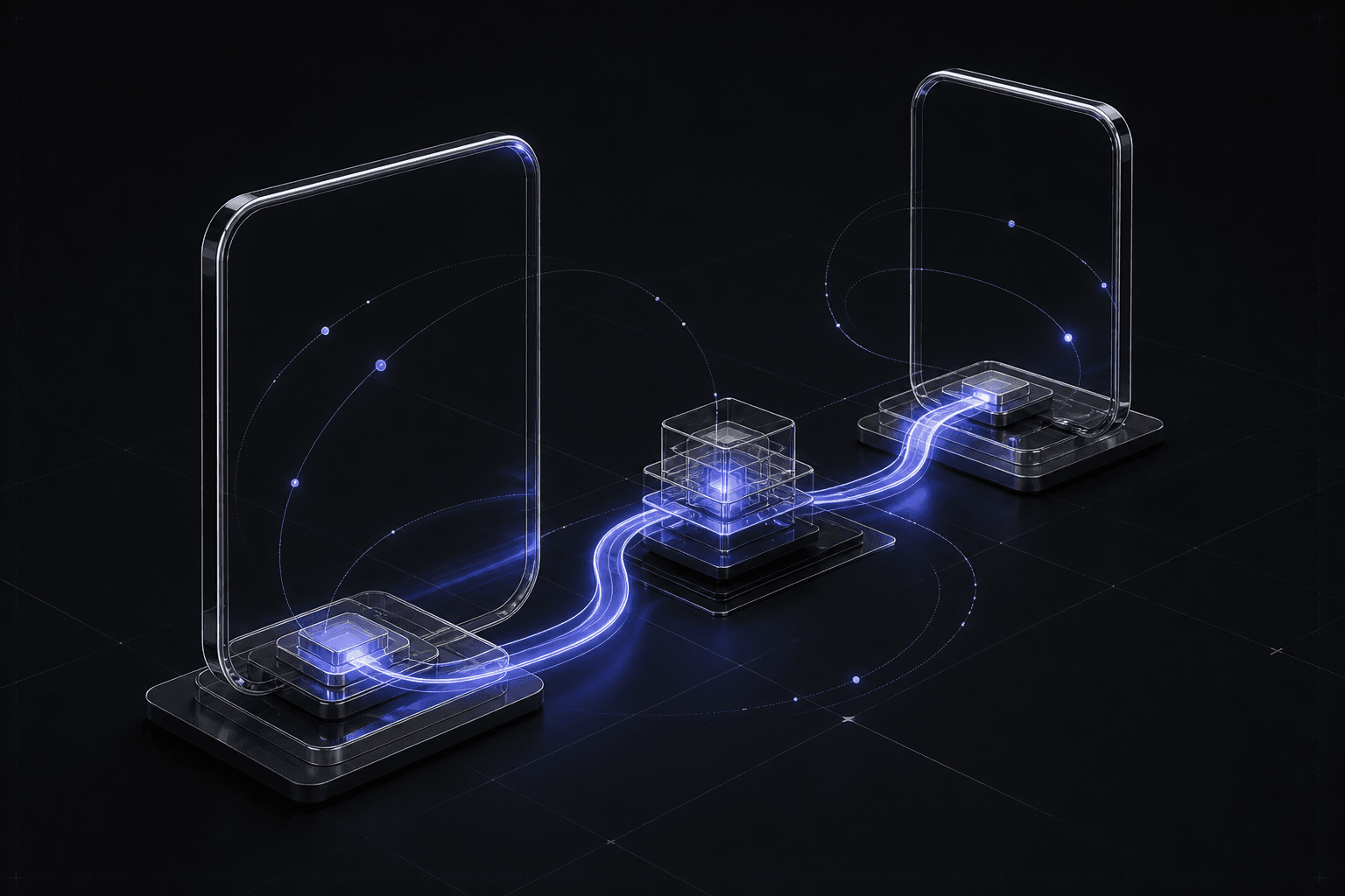 Estruturas móveis conectadas por um fluxo digital contínuo