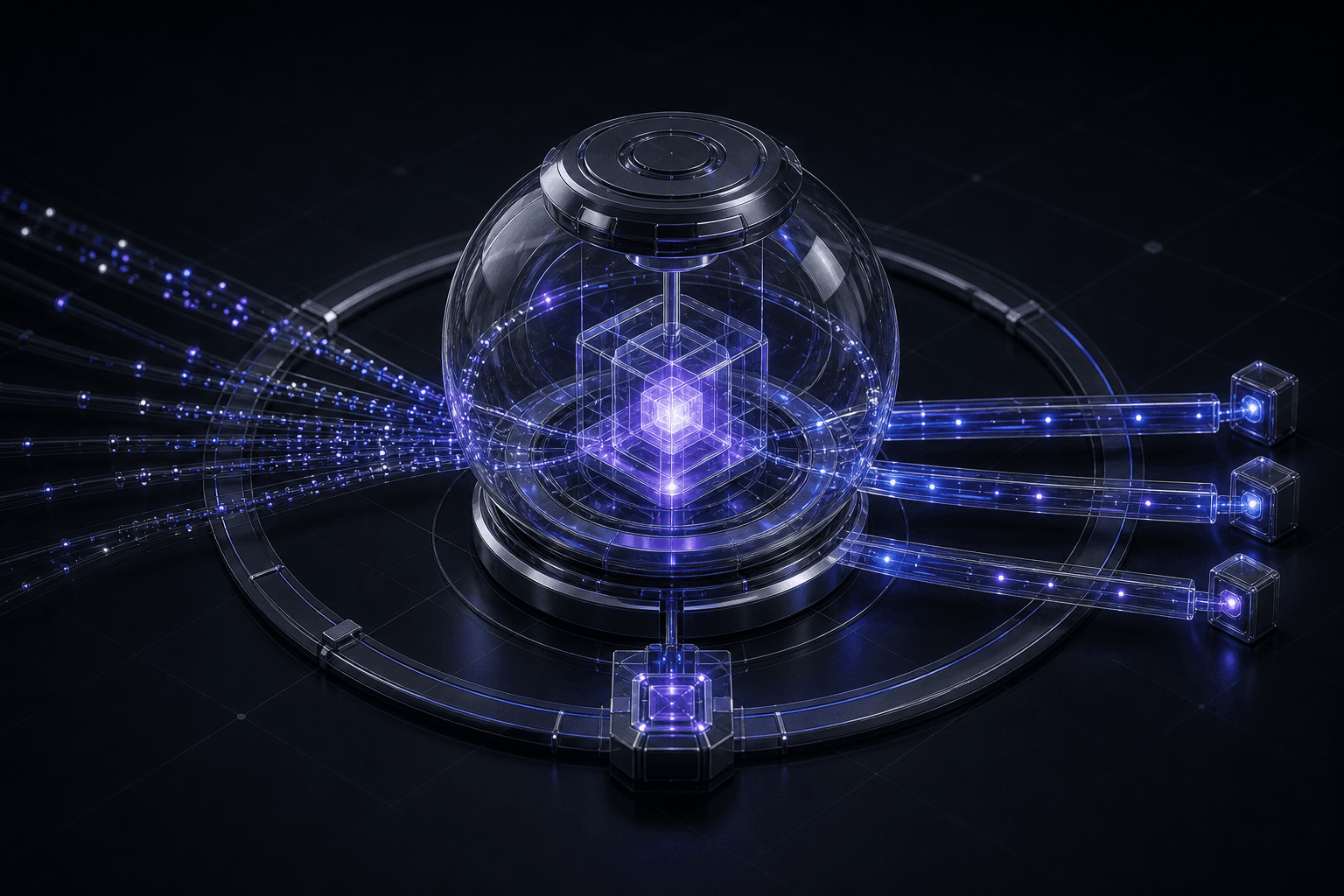 Núcleo de inteligência artificial interpretando e organizando sinais